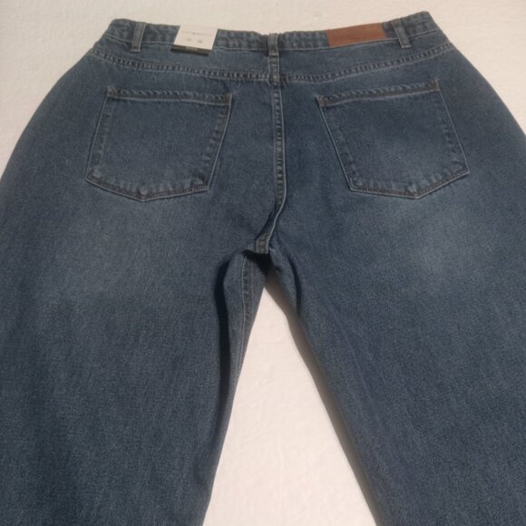 Hustle N Holla W Distressed Raw Hem Natalia Wide Leg Jeans Size 14W NWT - Picture 3 of 8